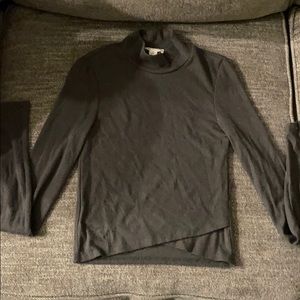 Gray crop top turtle neck